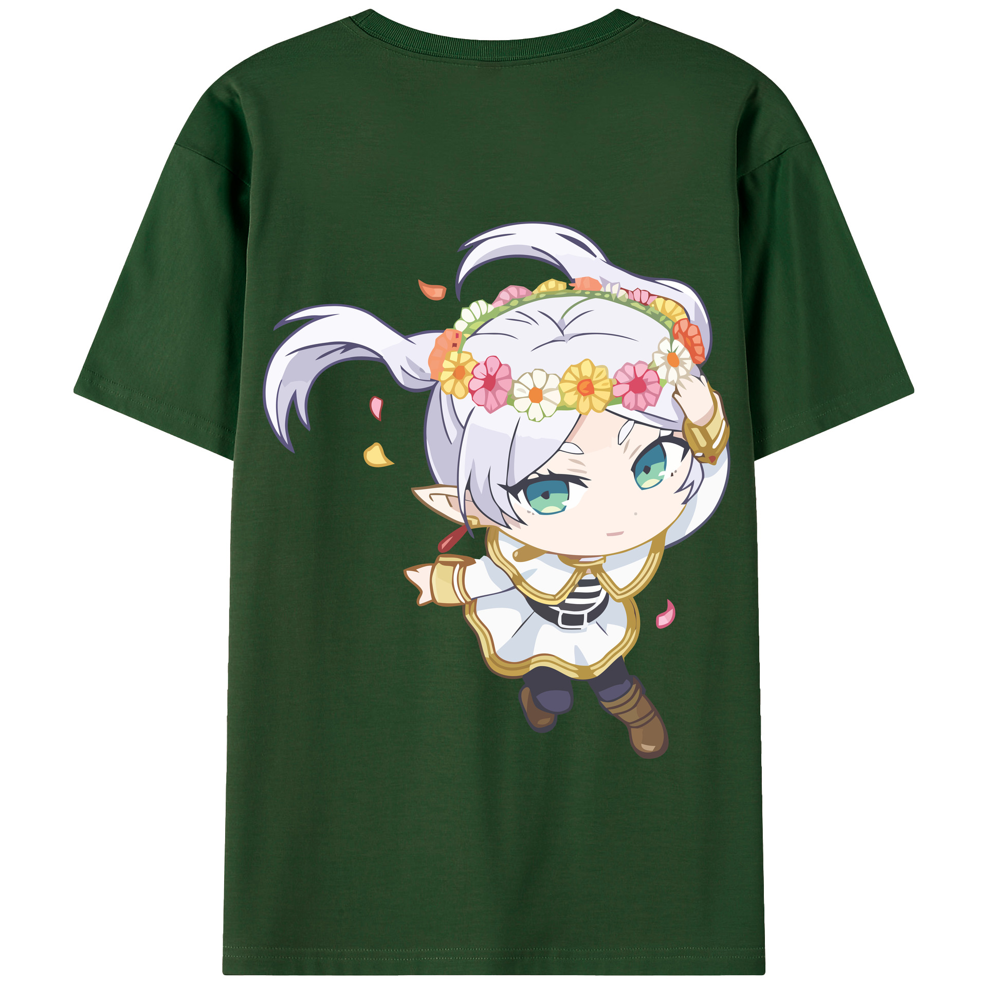 （画像用） 葬送のフリーレン Frieren 綿100％半袖Tシャツ（背面プリント）